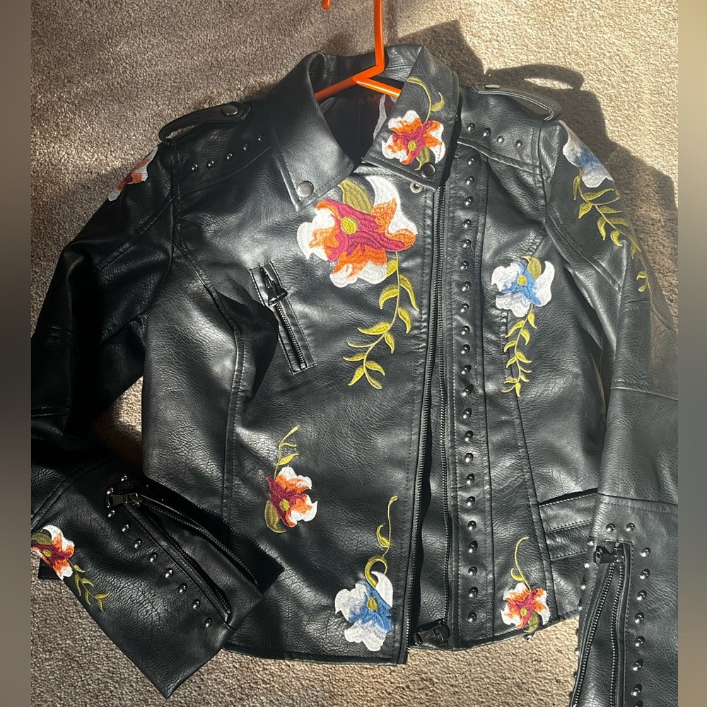 Women’s leather riding jacket